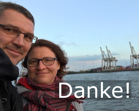 Petra und Uwe sagen Danke