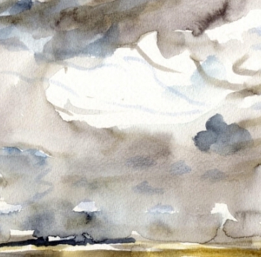 Wolke Aquarell von Detlef Lemme