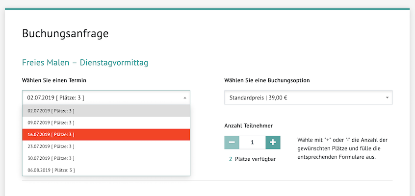 Buchungsanfrage_Freies Malen